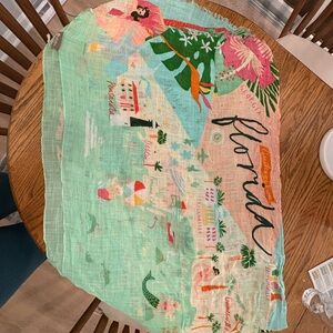 NWT Spartina Florida Map Scarf